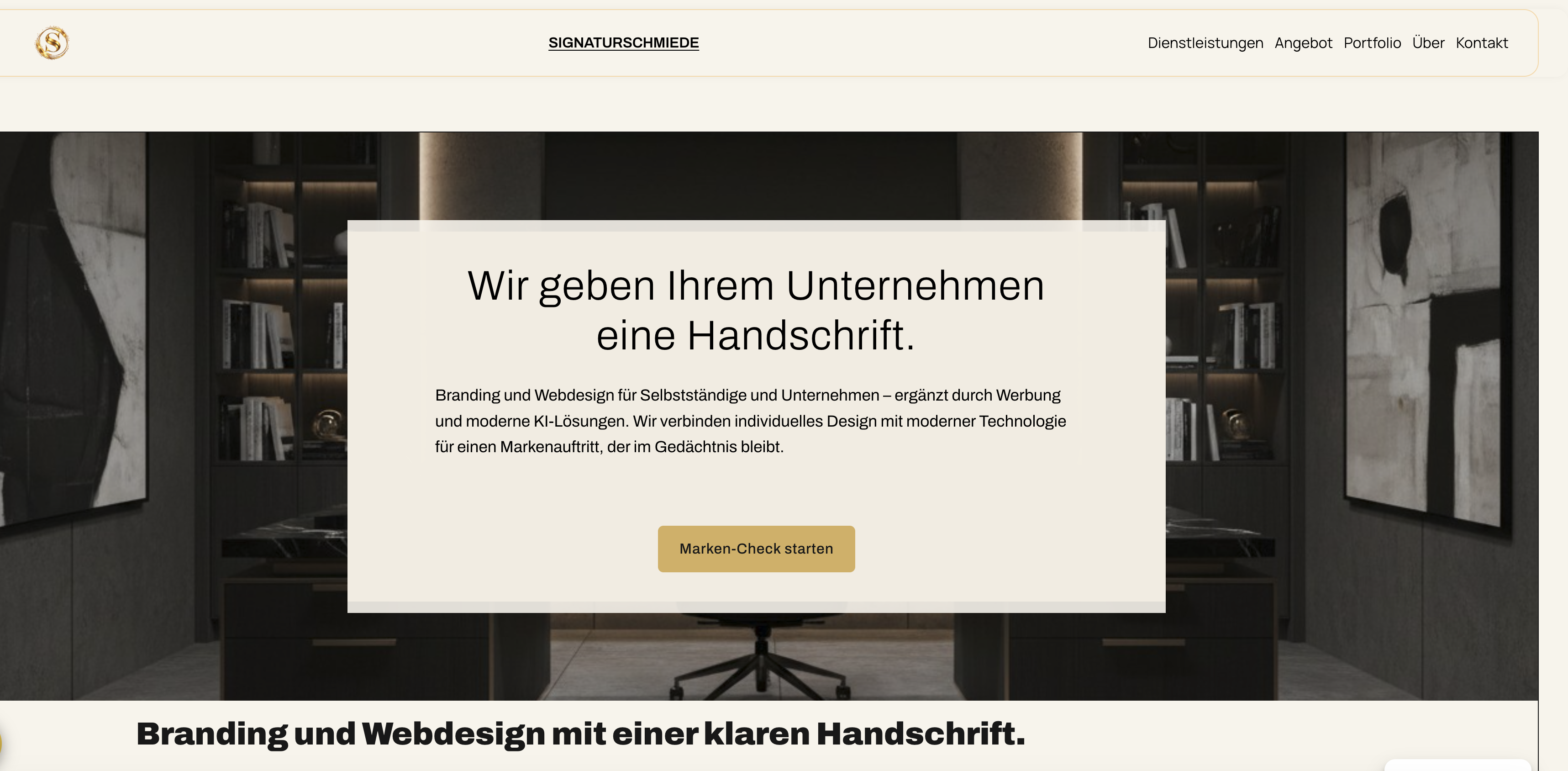 Webdesign Werdau, die Website von SIGNATURSCHMIEDE in Zwickau